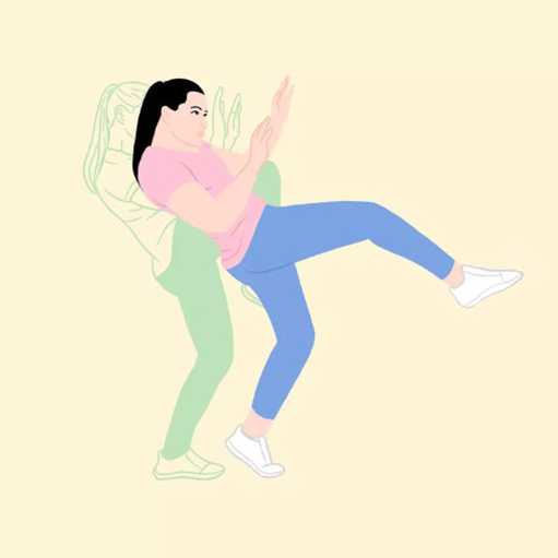 آموزش دفاع شخصی - ضربه از جلو به کشاله ران